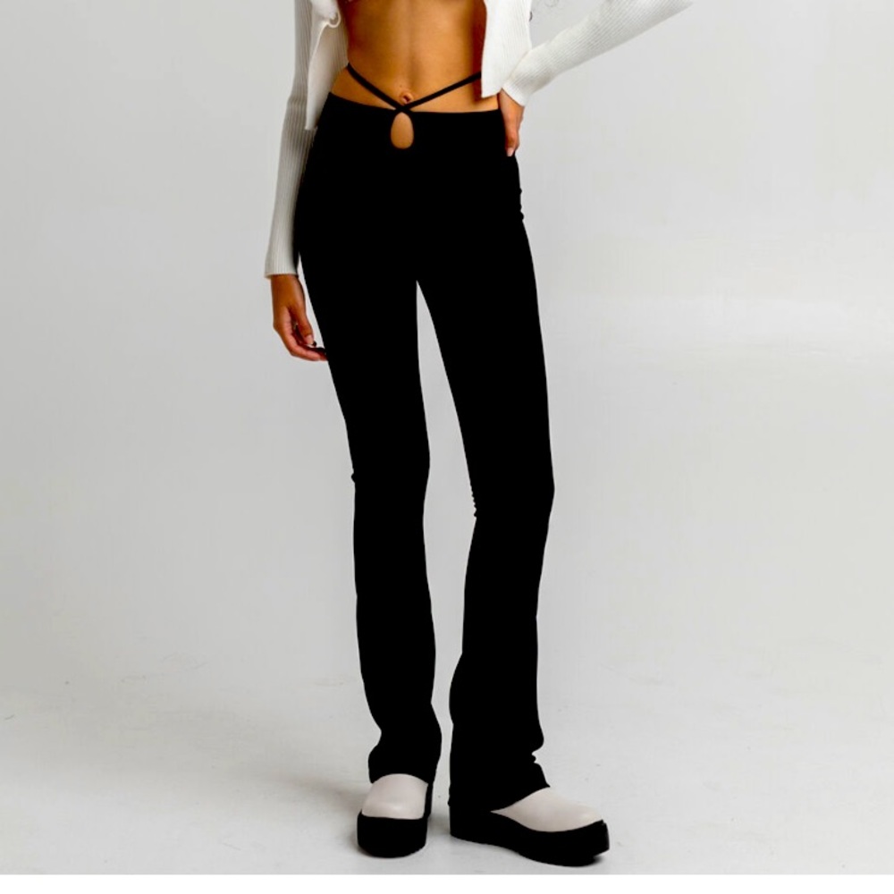 NWOT West of Melrose 90’s Y2k inspired strappy flare pants